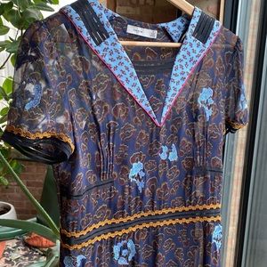 Coach 1941 dress size 8 with embroidery + sequins